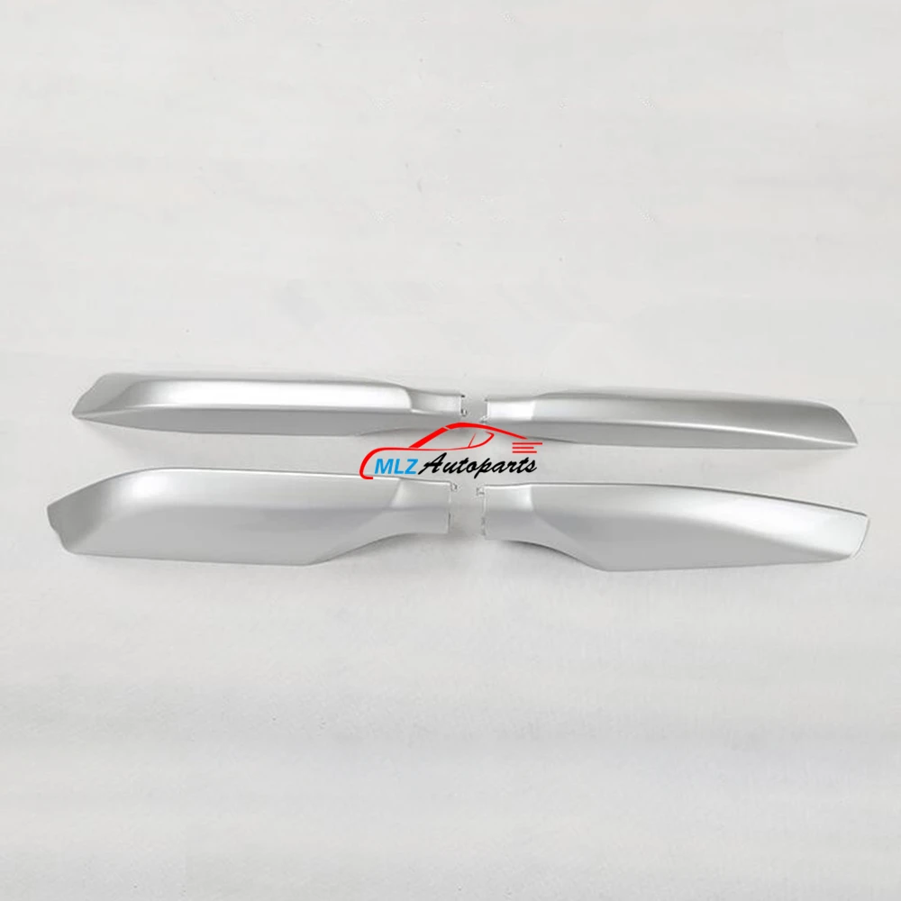 4PCS Black & Silver ABS Car Roof Rack Bar Rail End Protection Cover Shell For Toyota LC Prado Fj150 2010 2011 2012 2013-2016