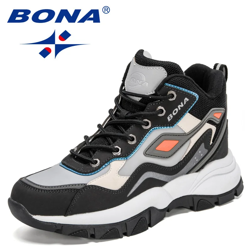 BONA 2021 New Designers High Quality Advanced Luxury Brand High Top Sneakers Men Colored Winter Shoes Man Warm Shoes Mansculino