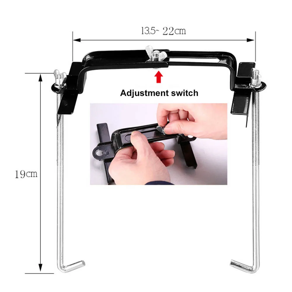 Adjustable Car Crossbar Battery Hold Down Holder Storage Rack