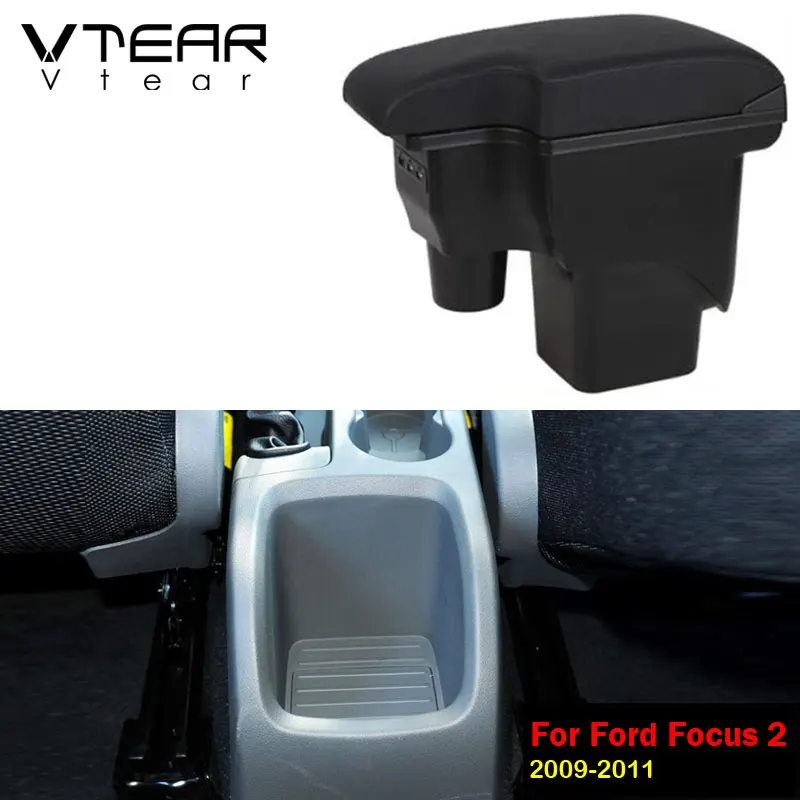 VTEAR FOR Ford Focus 2 3 armrest box arm rest styling center console storage car-styling accessories automobile decoration auto