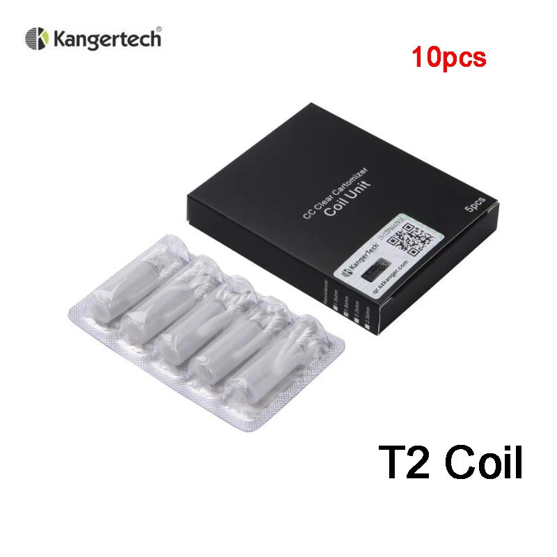 10 teile/los Original Kanger T2 Spule 1,8 2,2 2,5 Ohm für Kanger T2 Zerstäuber Kanger Tech Spule T2 E Zigaretten spule