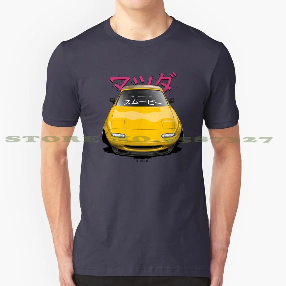 Mx-5 100% Pure Cotton T-Shirt Miata Mx5 Roadster Nation Club Slammed Car Drive Automotive Arts Vector Illustration Best