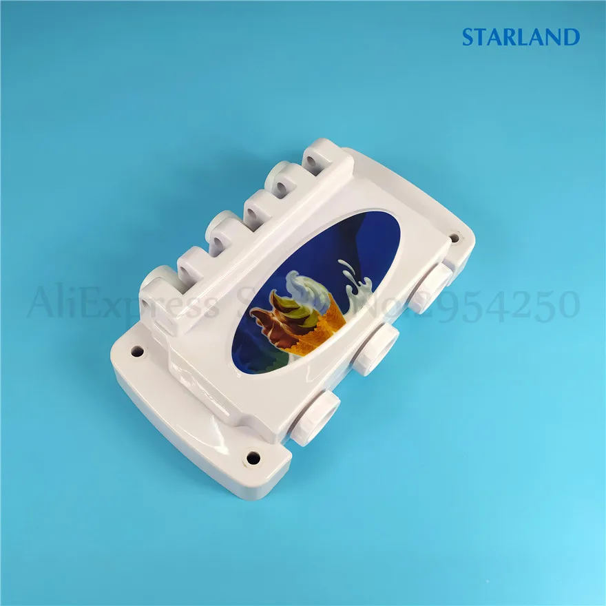 White Front Panel Spare Part Soft Ice Cream Machine Discharge Block Accessories Commercial Ice Cream Maker Replacement Component