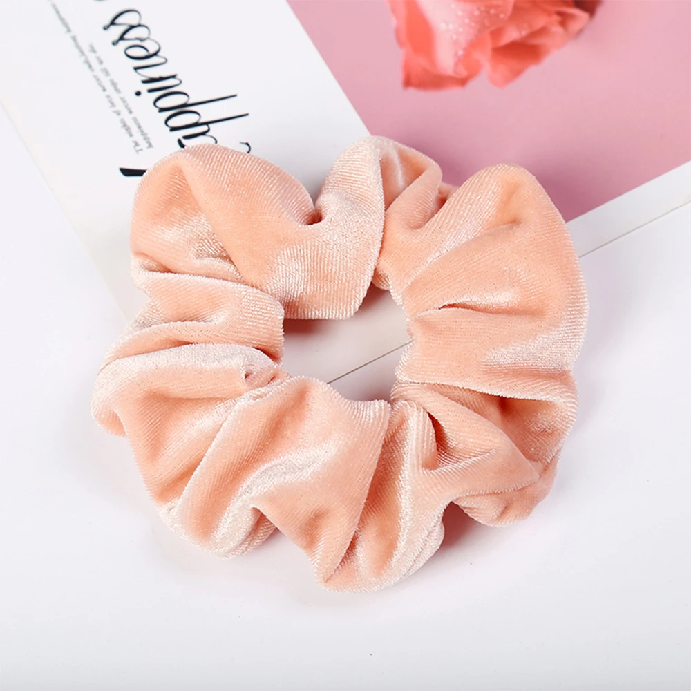 7pcs Vintage Velvet Scrunchie For Women Girls Elastic Bow Hair Rope Shinny Ponytail Holder Soft Hair Rope Hair Accessories