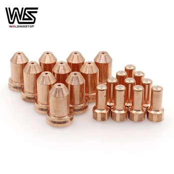 PTM80 PTM-80 IPT-80 PT80 القطب تلميح/فوهة 1.0 مللي متر/1.2 مللي متر/1.3 مللي متر البلازما القاطع الشعلة المواد الاستهلاكية 20 قطعة