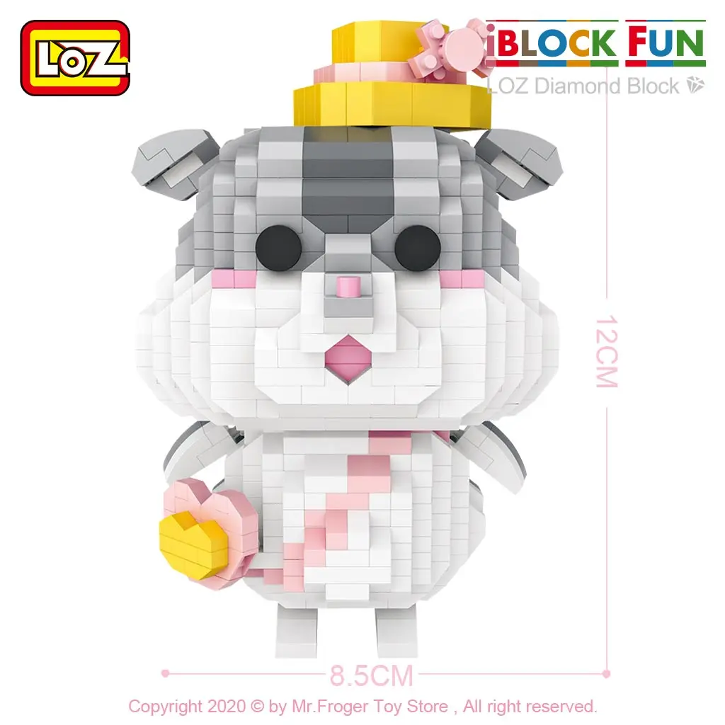 LOZ Diamond Blocks Mouse Hamster Cartoon Uncle Model Blocks Kid Lovely Gift Plastic Building Blocks Girl Toys Children