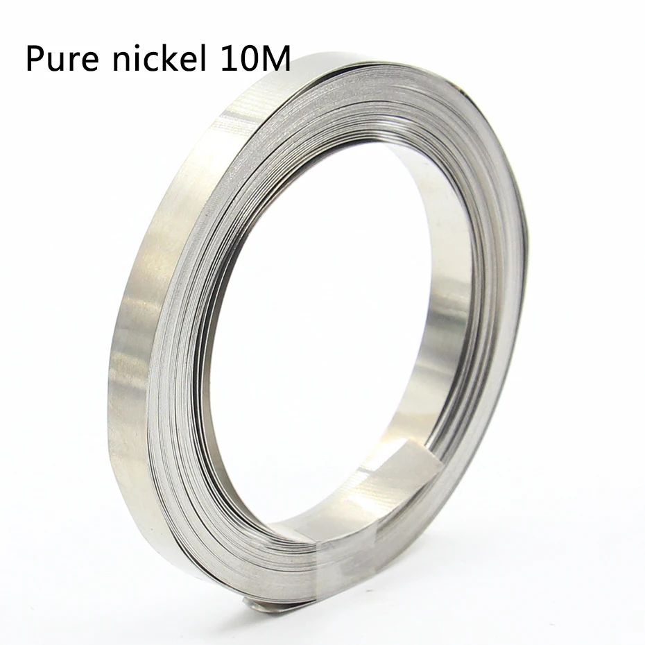 

1 Roll 10Meter Pure Nickel Strip 99.96% for li 18650 battery spot welding machine Welder Equipment Nickel Belt for battery packs