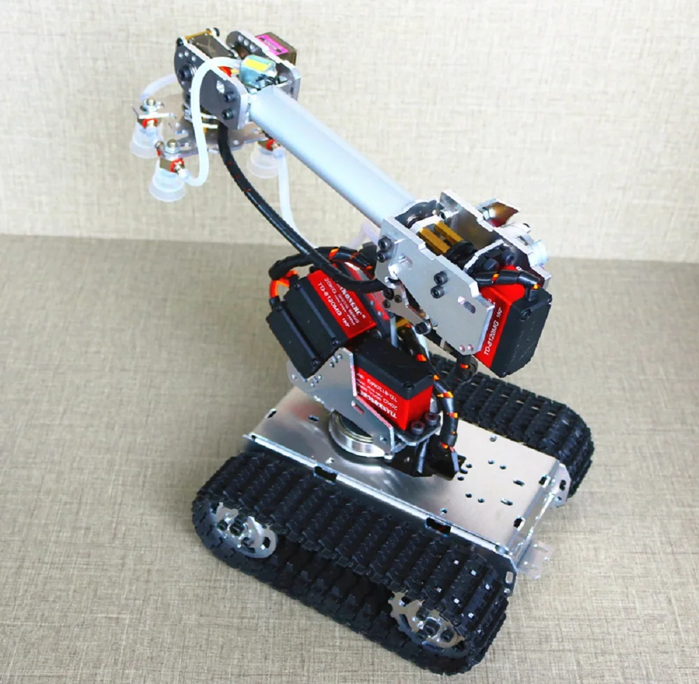 Robot Kim Loại Theo Dõi Khung Gầm Xe Tăng Xe Hơi Cho Cánh Tay Robot RC Moblile Clawer Xe Ô Tô Kèm 2 Chiếc DC 6-xe Máy 12V DIY Arduino Thân Chi Tiết Đồ Chơi