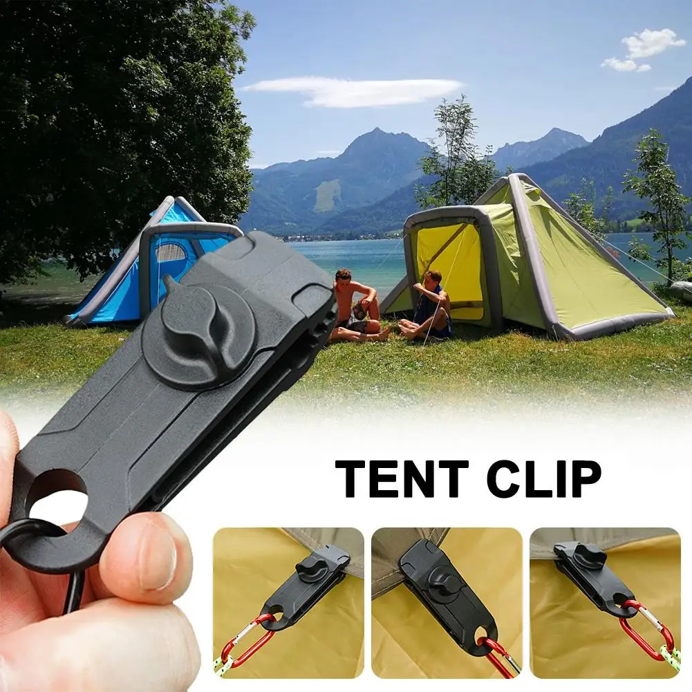 20pcs Tent Clip Adjustable Plastic Windproof Reusable Outdoor Tarpaulin Clips For Activities Camping Canopy Clip Nylon Spiral