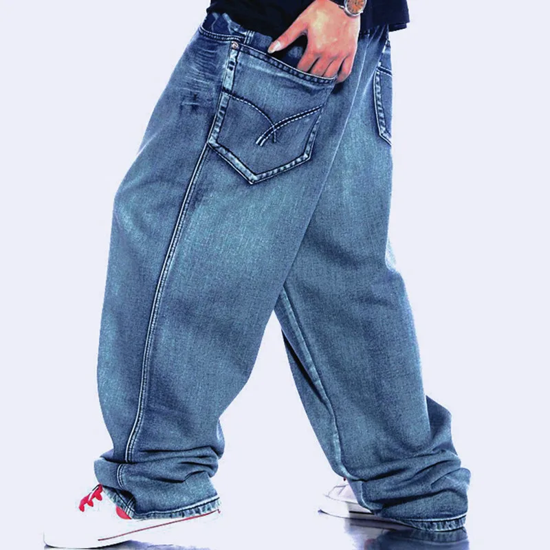 

Men Retro Baggy Jeans Vintage Garment Washed Denim Pants Male Hiphop Skateboarder Jeans Letters Printed Wide Leg Jeans