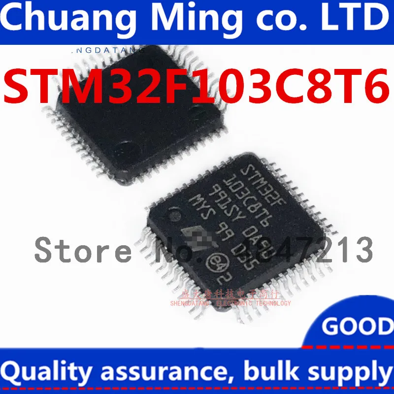 

Free Shipping 10pcs/lot STM32F103C8T6 STM32F103C8 STM32F103 QFP-48 IC In stock!