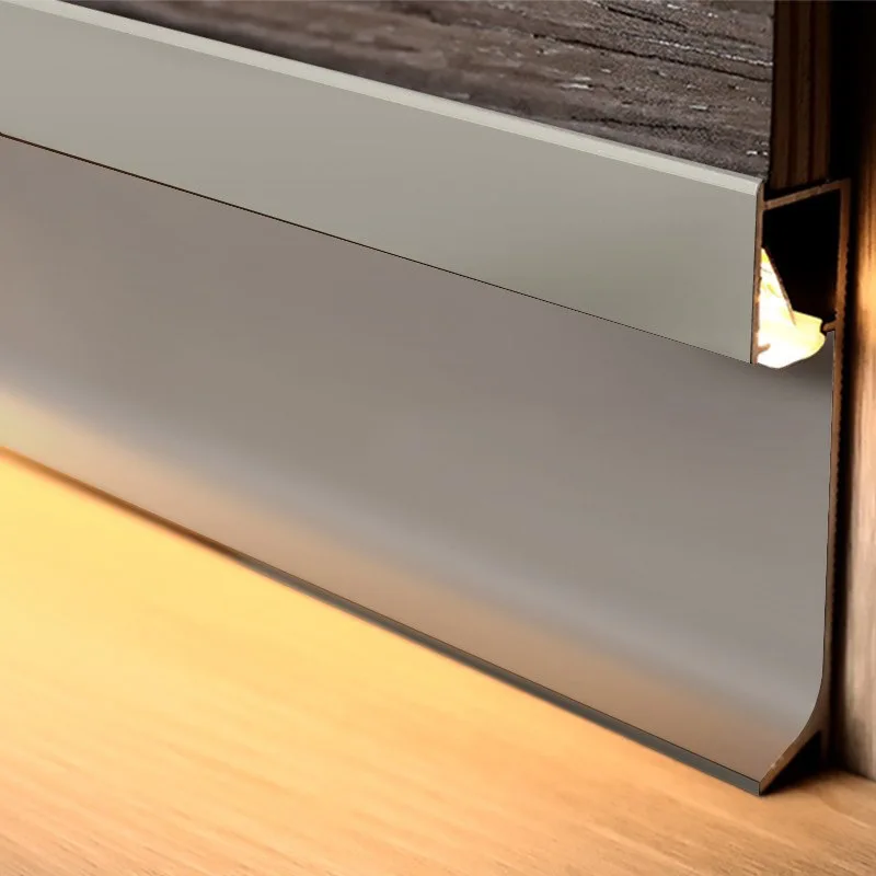 1M Aluminium Profile Bar Light Metal Wall Skirting Hard Strip Lamp Channel Recessed Surface Mounted Floor Angular Linear Fixture