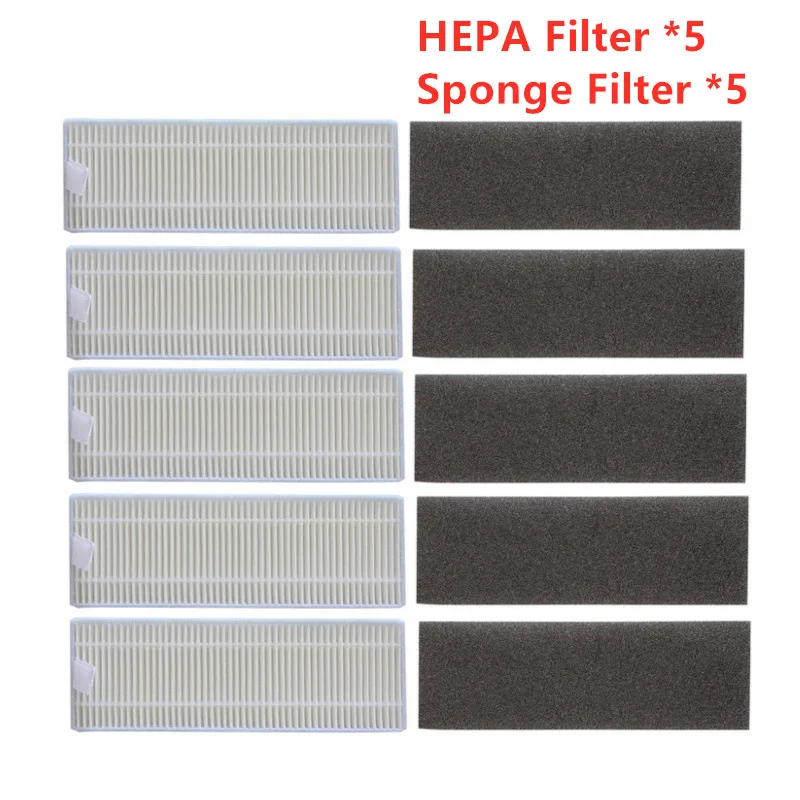 5pcs/lot Robot Vacuum Cleaner HEPA Filter for Gutrend SENSE 410 Robotic Vacuum Cleaner Spare Parts Accessories