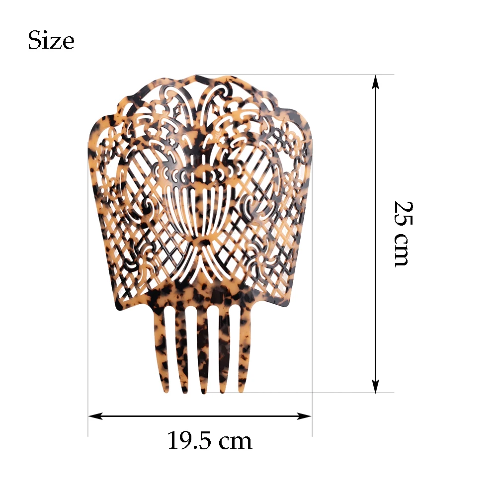 Vintage Hair Combs Women Colorful Acetate Hair Accessories Tortoiseshell High Comb Flamenco dancers Headdresses jewelry Gift New