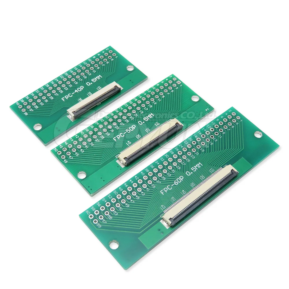 5PCS FPC FFC 0.5MM /1.0MM pitch for cable transfer conversion board 6P /8P/ 10P /12P/20P/ 24P / 26P / 30P / 34P /40P / 50P / 60P