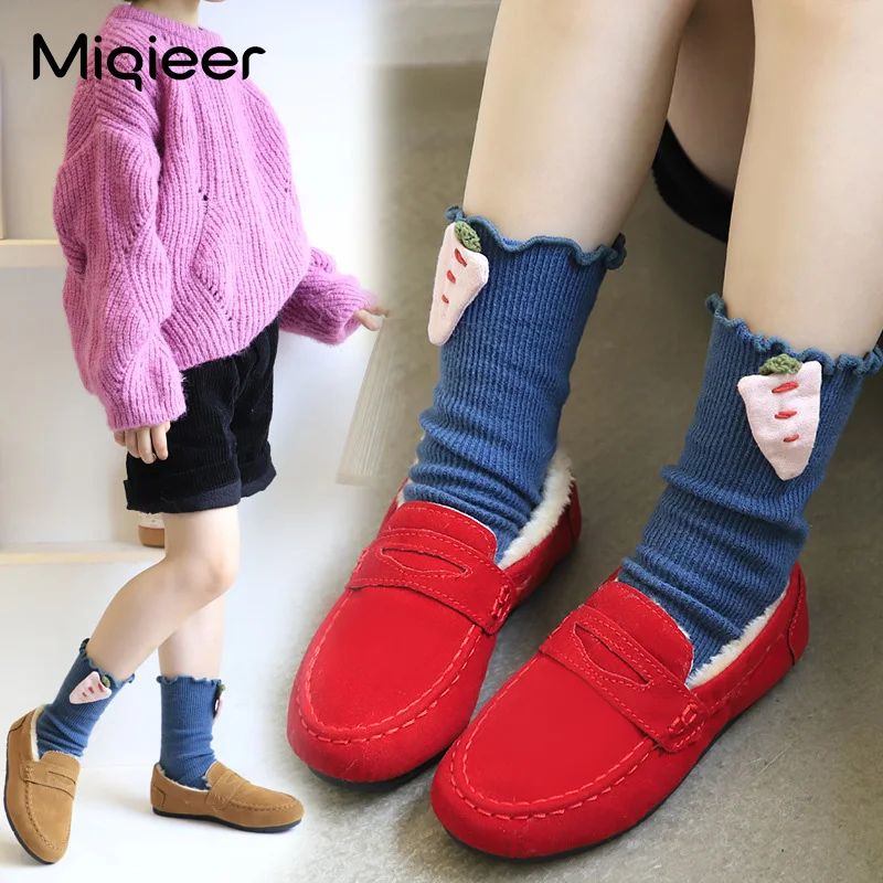 Frauen Kinder Müßiggänger Winter Warme Weiche Sohle Nicht Slip Mädchen Kinder Beiläufige Flache Schuhe Mode Plus Samt Mokassins Weibliche Schuhe