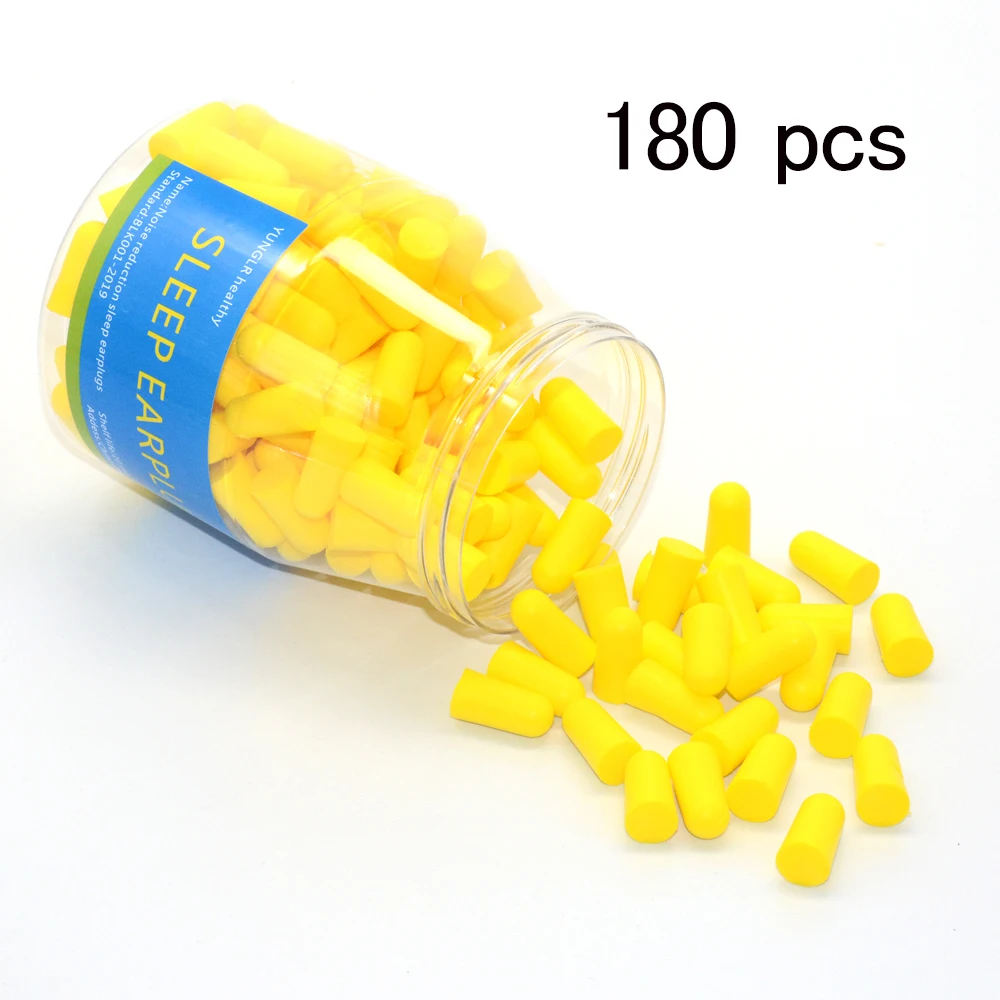 120/180 Pcs Earplugs Sound Insulation Soft Foam For Sleeping Earplug Anti Noise Reduction Sleep Cancelling Protection Ear Plugs