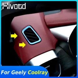 For Geely Coolray SX11 BelGee X50 2024 Interior Front Air Condition Outlet Decorative Cover Trim Sticker Stainless Steel Parts