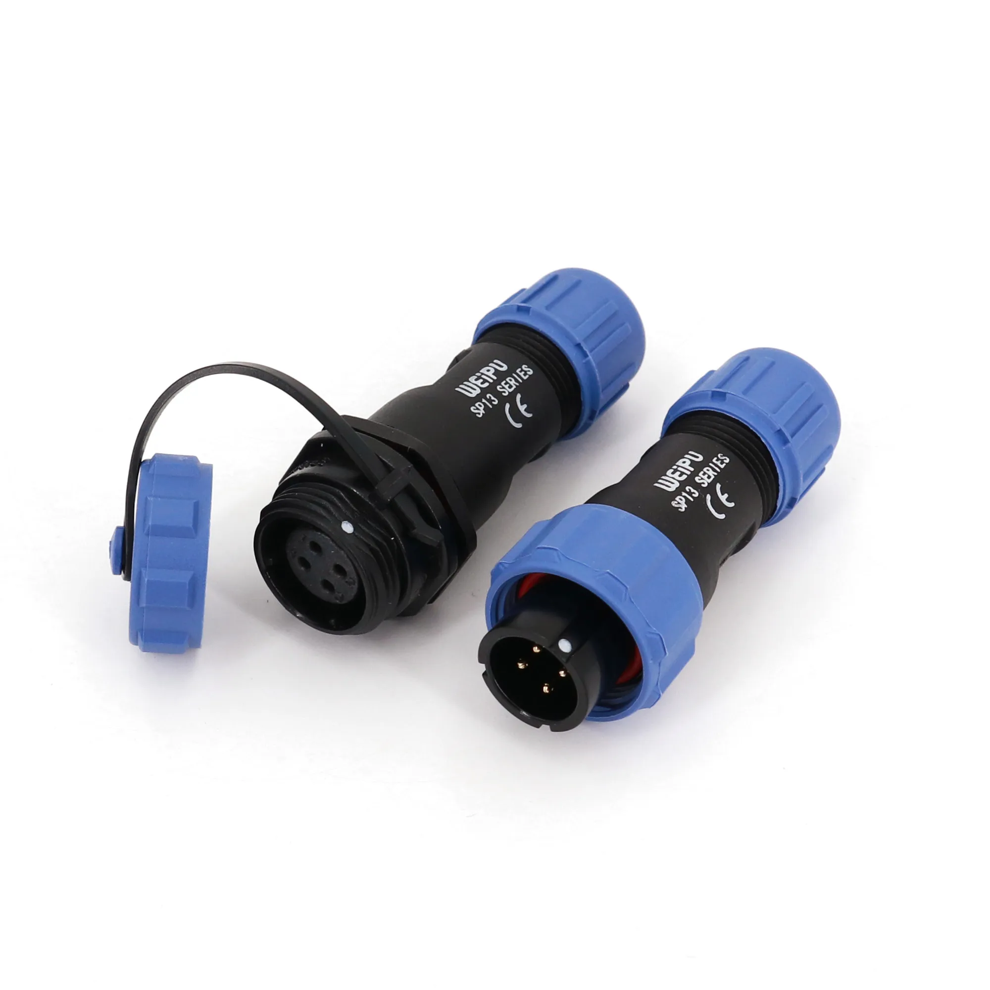 Weipu SP13 Series Waterproof IP68 In-Line Male and Female Circular Aviation Cable Plug Connector