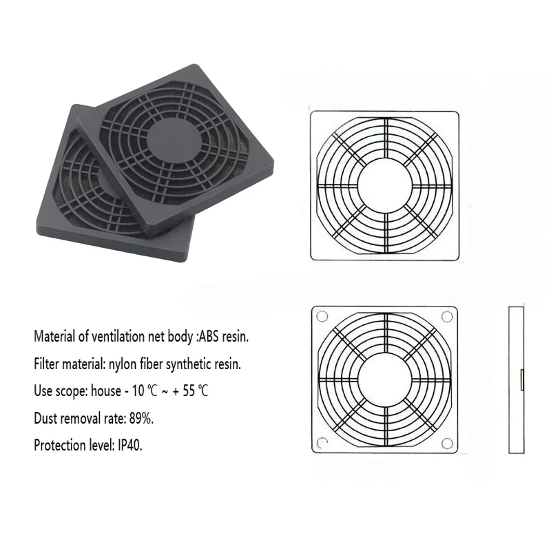 5 teile/los Staub Filter Fan 3 in 1 PC Abdeckung Fall staubdicht Schwamm Filter Mesh 40mm 50mm 60mm 70mm 90mm 120mm lüfter Staubdicht