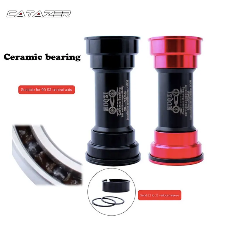 Bicycle Bike Ceramic Bearing Bottom Bracket Bicycle Press Fit BB Thread Type Bottom Bracket BB Bike Tooth Plate Axis