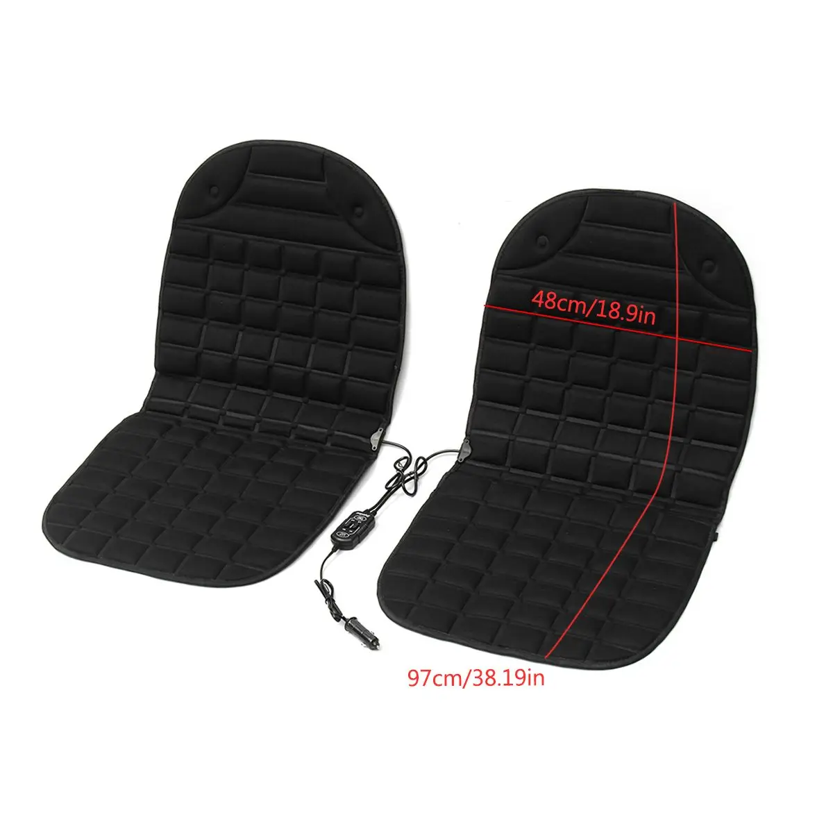 Cojín de asiento de coche con calefacción Universal, 12V, alfombrilla de asiento de Calefacción Automática, cojines eléctricos, almohadilla de