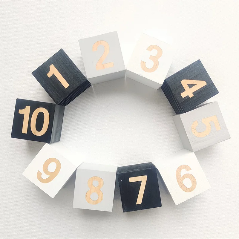 Large Wood Alphabet Letters Numbers Blocks ABC Cubes DIY Crafts Baby Montessori Educational Toys Keepsake Gift Photo Props Decor