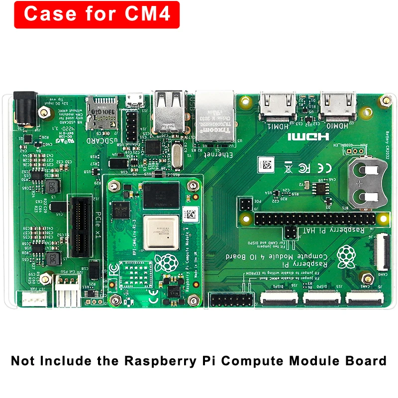 Raspberry Pi Compute Module 4 Case Transparent Acrylic Shell CM 4 Protective Enclosure for Raspberry Pi Compute Module 4 Board