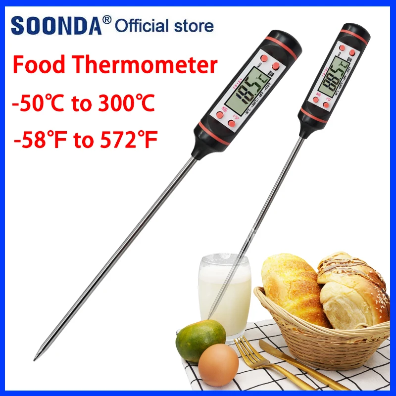 

Digital BBQ Food Thermometer Kitchen Meat Cake Candy Fry Grill Dinning Household Cooking Thermometer Gauge Oven Thermometer Tool