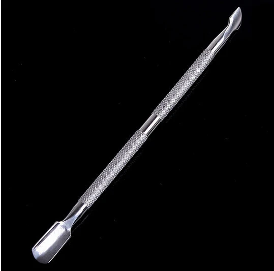 

500PCS express delivery 13CM Stainless Steel high quality Cuticle Nail Pusher Spoon Remover Manicure Pedicure Care Tool