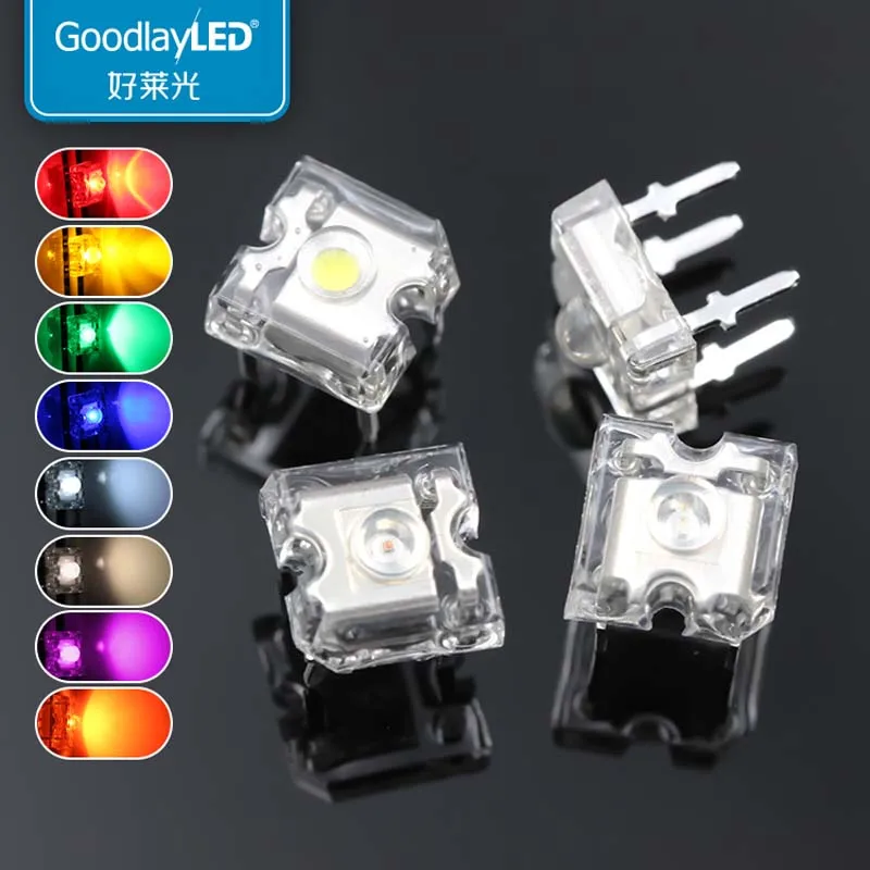 Good light F3 /3mm Round Head Piranha Highlight Red Yellow Blue Green White LED Lamp Beads