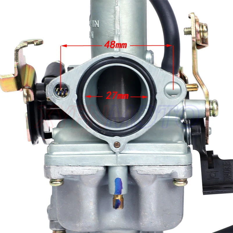 27mm PZ27 Carburetor with Cable Choke and Acceleration Accelerator Pump for KEIHI 140 160 200cc Dirt ATV High Performance