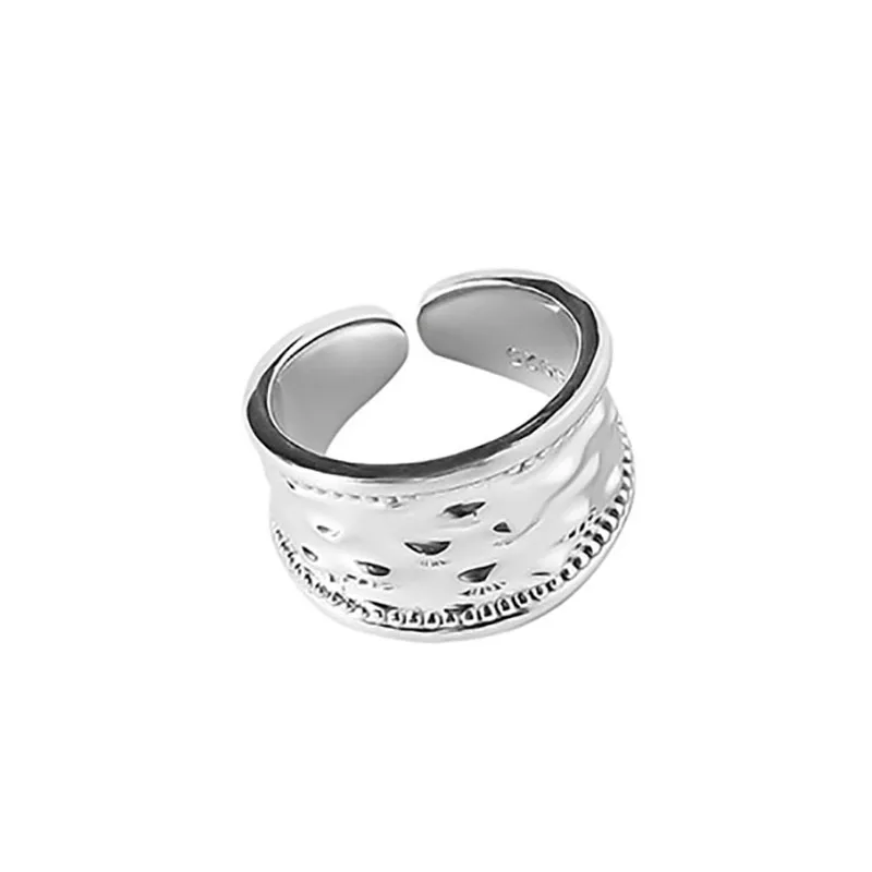 Foxanry Silver Color Irregular Pattern Rings for Women Couples New Fashion Vintage Punk Elegant Party Jewelry Gifts