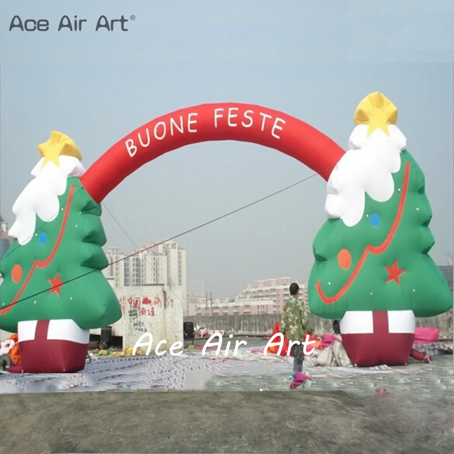 

Inflatable Christmas Tree Arch for Courtyard and Commerical Decorations, Customized Archway, Made by Ace Air Art, 6m x 3m H