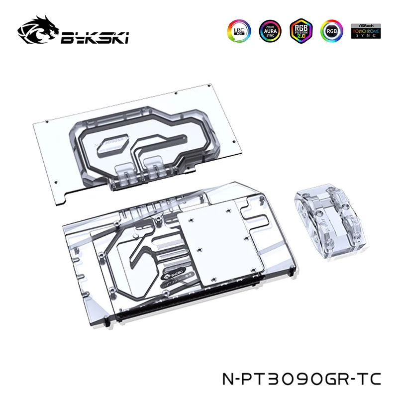 Bykski Cooler For Palit Geforce RTX 3090,3080Ti GameRock OC,RTX 3090 Turbo Back Plate Video Memory Water Block,N-PT3090GR-TC