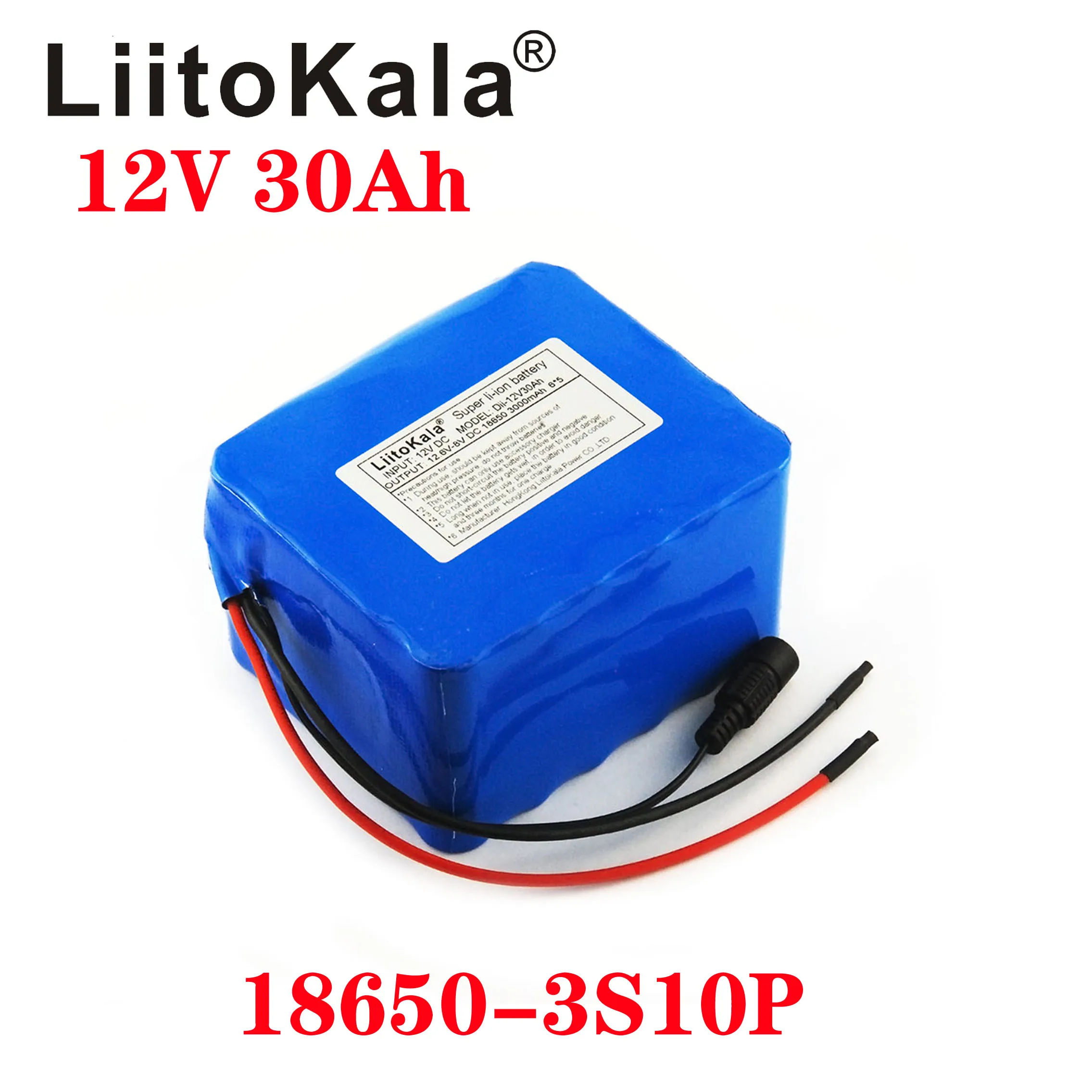 LiitoKala 12v lithium battery 20ah 30ah 40ah high current large capacity xenon lamp motor mobile backup battery