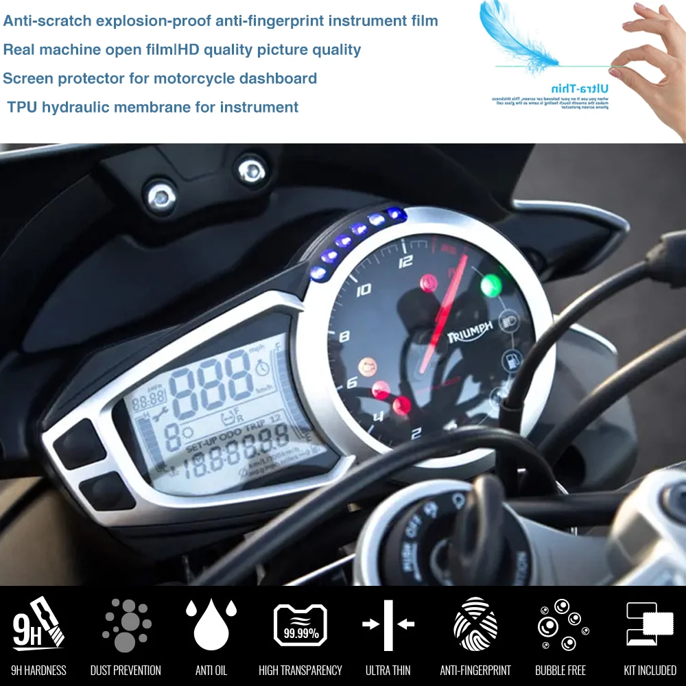 For Triumph Speed Triple 675 Triple675 Motorcycle Accessories Cluster Scratch Protection Film Screen Protector