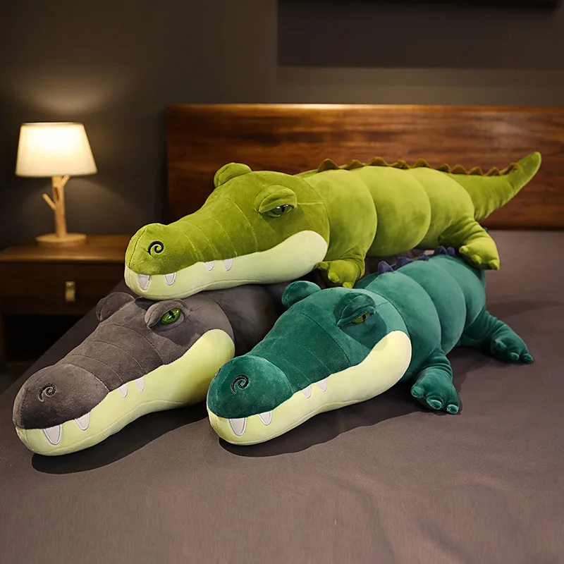 Cartoon Simulation Crocodile Plush Toy Stuffed Simulation Animals Doll Kids Toys Room Sofa Decor Soft Ocean Animals Plush Pillow