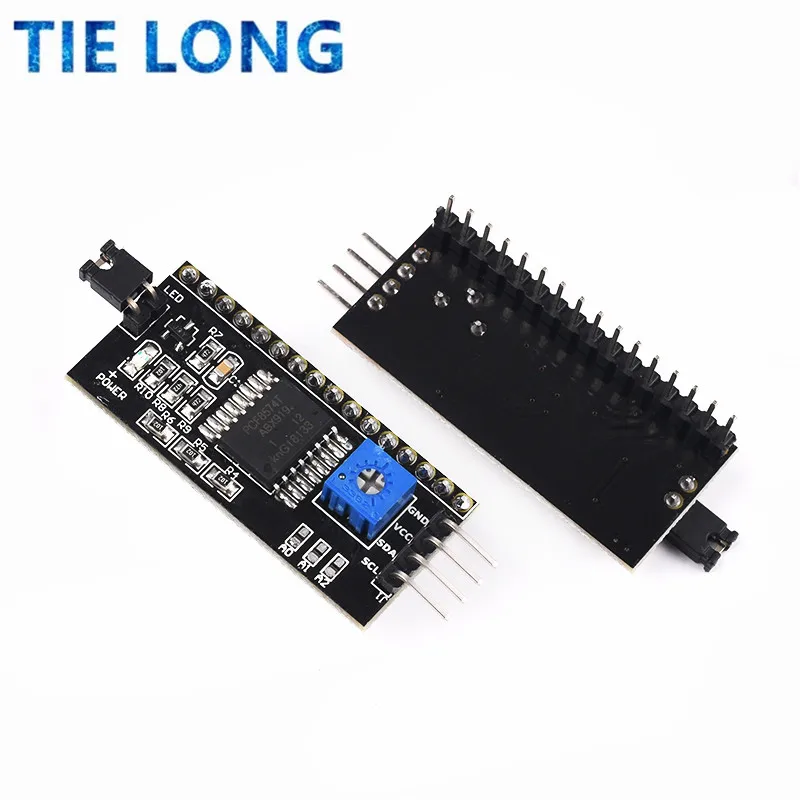 1pcs/lot IIC I2C TWI SPI Serial Interface Board Port 1602 2004 LCD LCD1602 Adapter Plate LCD Adapter Converter Module PCF8574