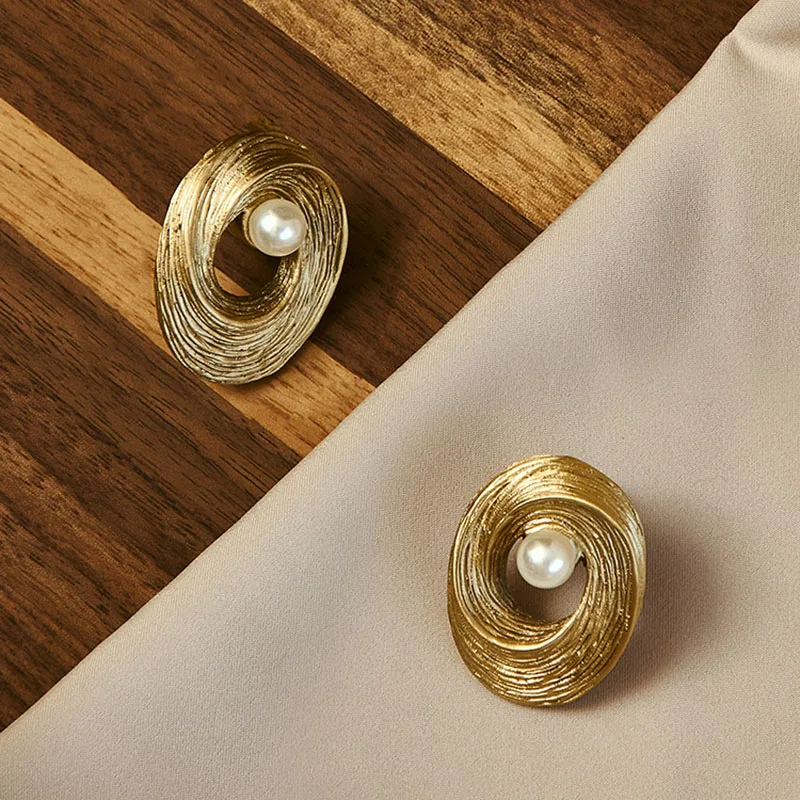 Creative Brass Cabinet Knobs With Pearl Antique Drawer Handle Gold Wardrobe Door Handles Nordic Furniture Accessory