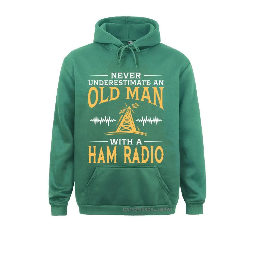 Coats Never Underestimate An Old Man With A Ham Radio Pullover Man Round Neck Sweatshirt Guys Punk Designer Streetwear