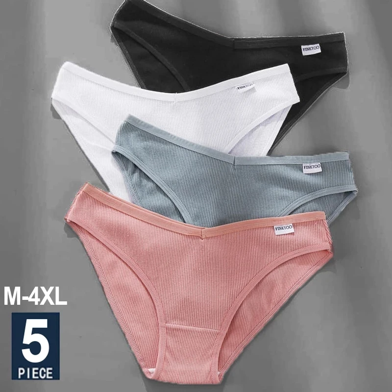 

5PCS/Set Women Panties Cotton Underwear Female Panties Solid Color Underpants Sexy Lingerie Pantys for Woman Briefs Intimates