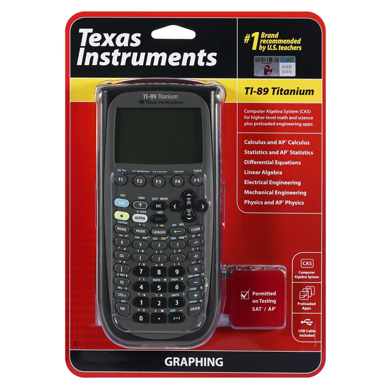 Hot SaleTexas Instruments TI 89 Titanium Graphing Calculator Large Screen Ultra-thin Portable AP Exam