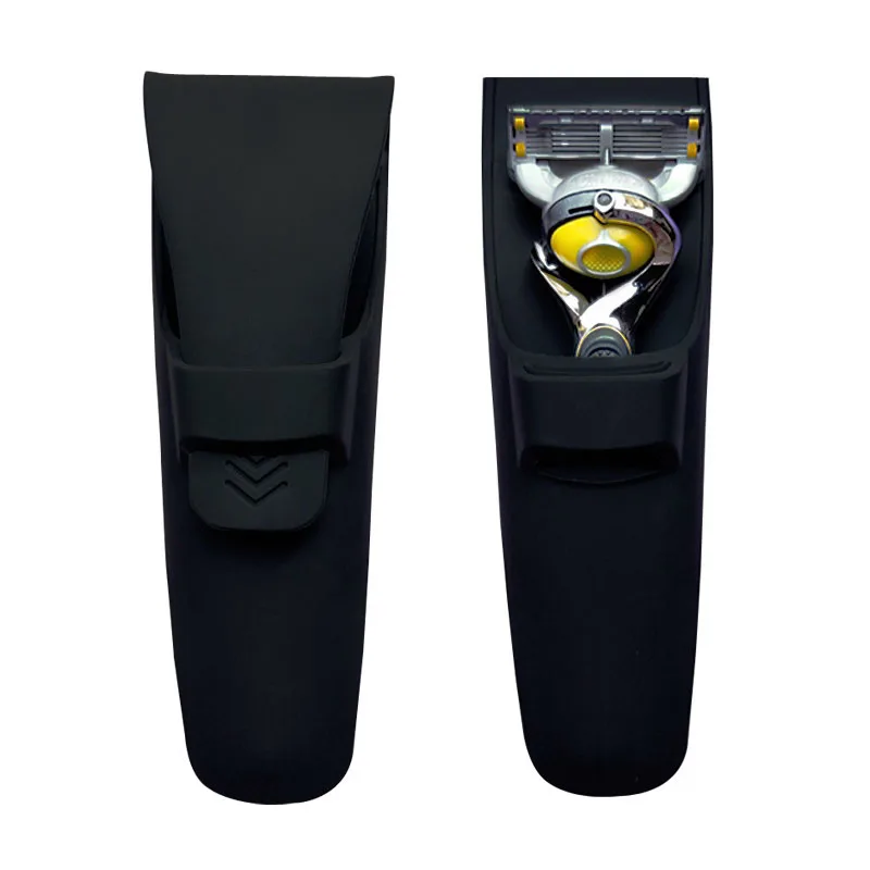 Mannen Draagbare Siliconen Scheermes Beschermhoes Voor Zakelijke Reizen Mes Houder Opbergdoos Universele Scheren Accessoire