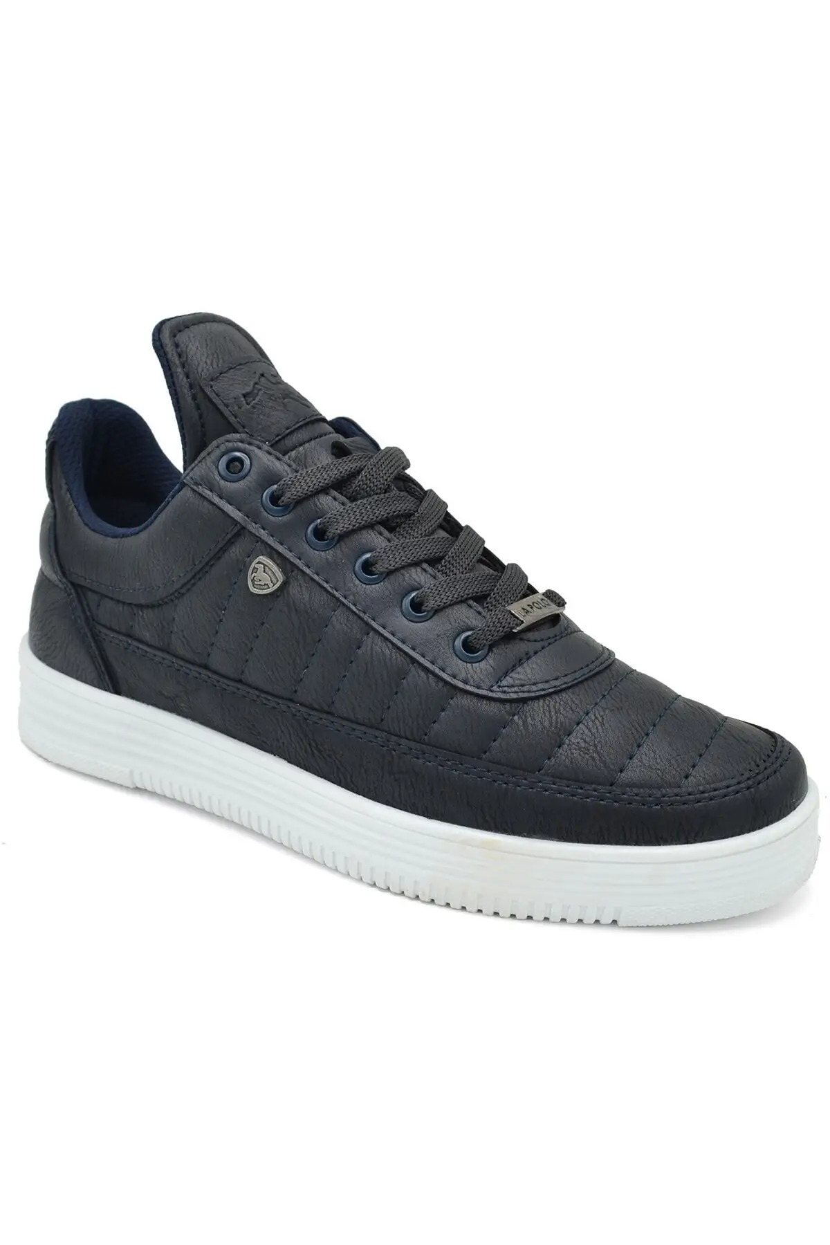 Men's Navy Blue White-Throated Shoes 07