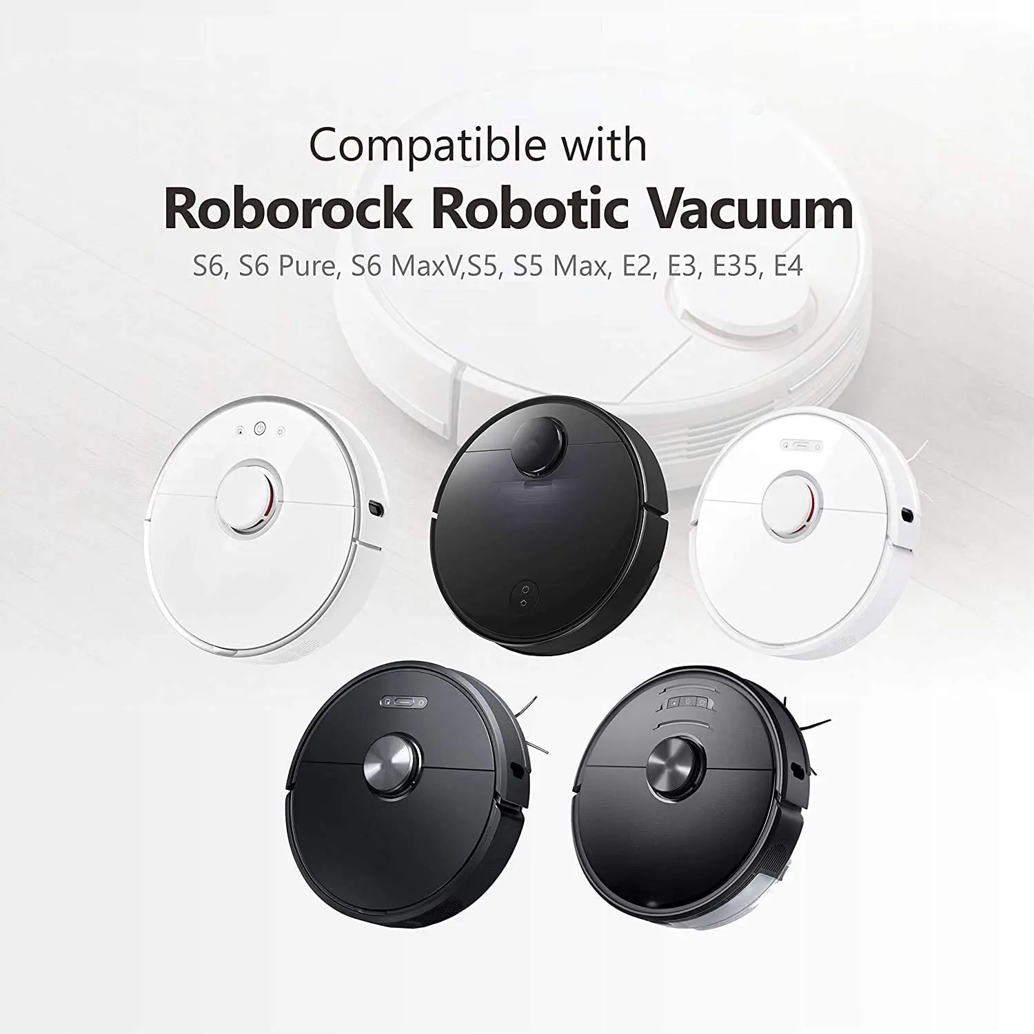 Microfiber Mopping Cloth Compatible with Roborock S5, S5 Max, S6, S6 Pure, S6 MaxV, E4, E35, and E2 Mi Robot Vacuum Clean 12 Pcs