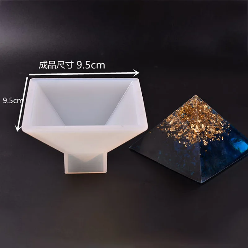 Crystal Epoxy Pyramid Silicone Resin Mold DIY Handmade Jewelry Resin Dried Flower Decoration Model