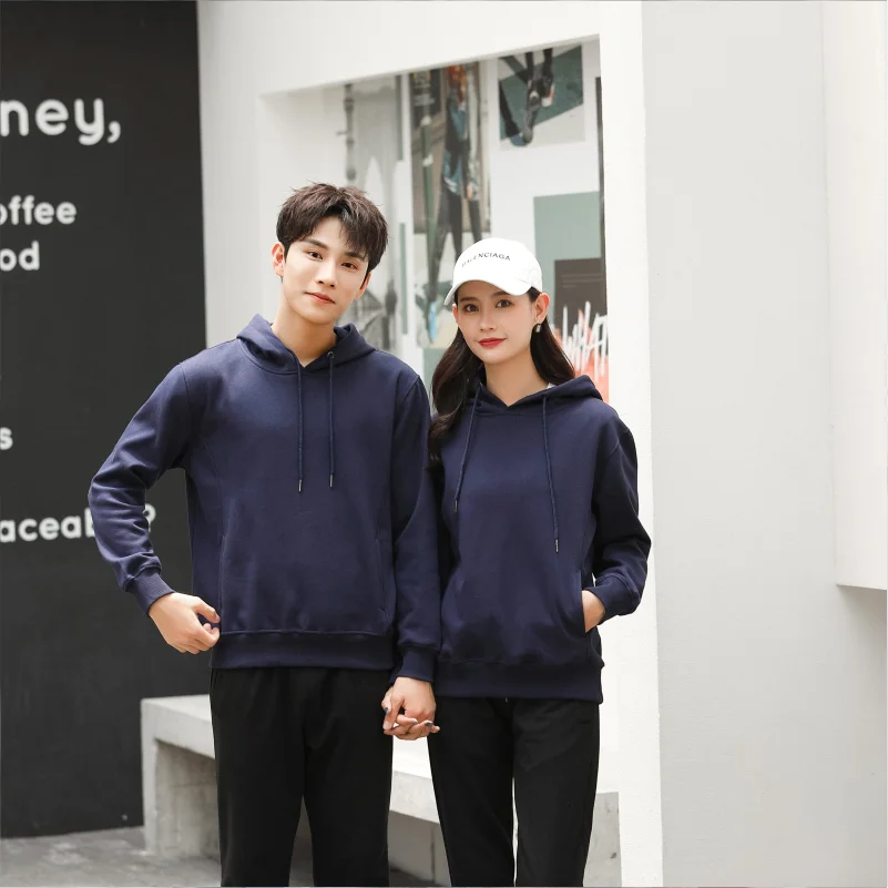 YOTEE Winter Thicken High Quality Warm Hoodie Logo Custom Embroidery/Printing Company Brand Logo Sweatshirt Outdoor 2021