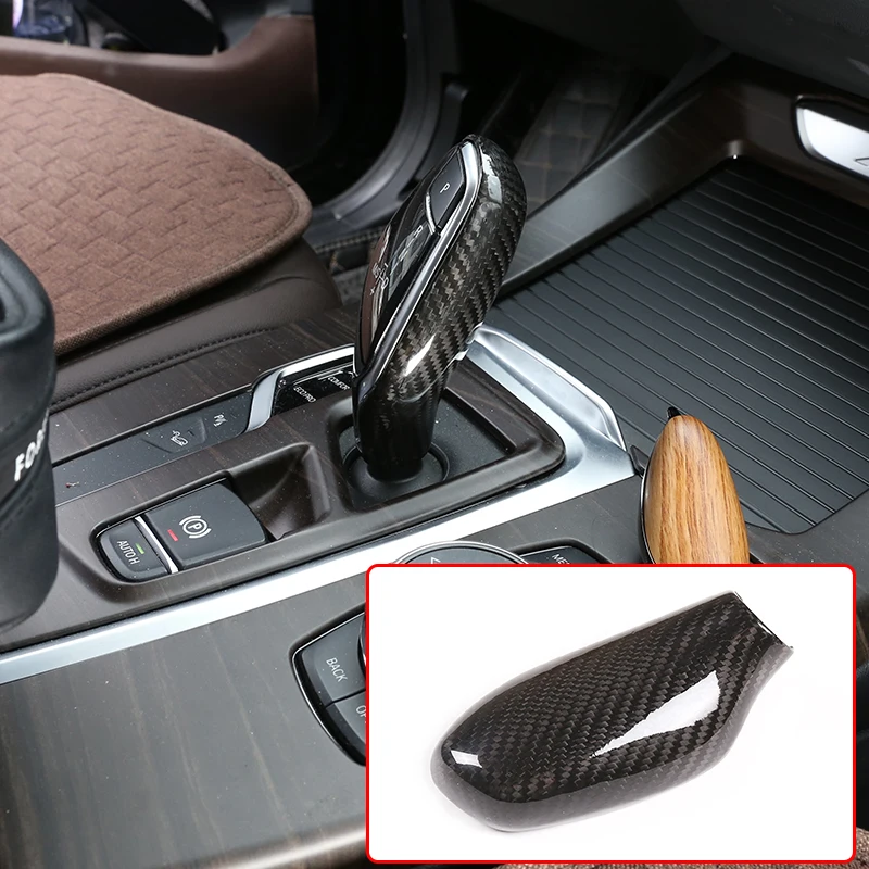 

For BMW 5 6 7 series GT G32 G30 G11 G12 X3 X4 G01 G02 2016-2019 LHD car shift knob hood decoration real carbon fiber