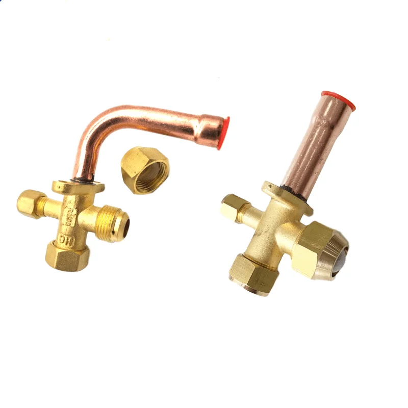 Copper Tube 3 Ways Air Conditioner Angle Stop Valve Fitting